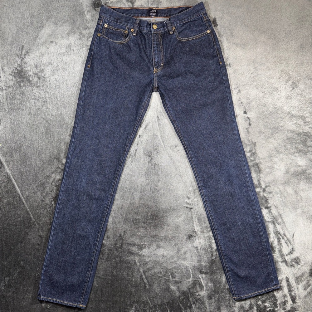 J.Crew The Driggs Slim Fit Jeans Dark Indigo Blue 100% Cotton 32x34 31670